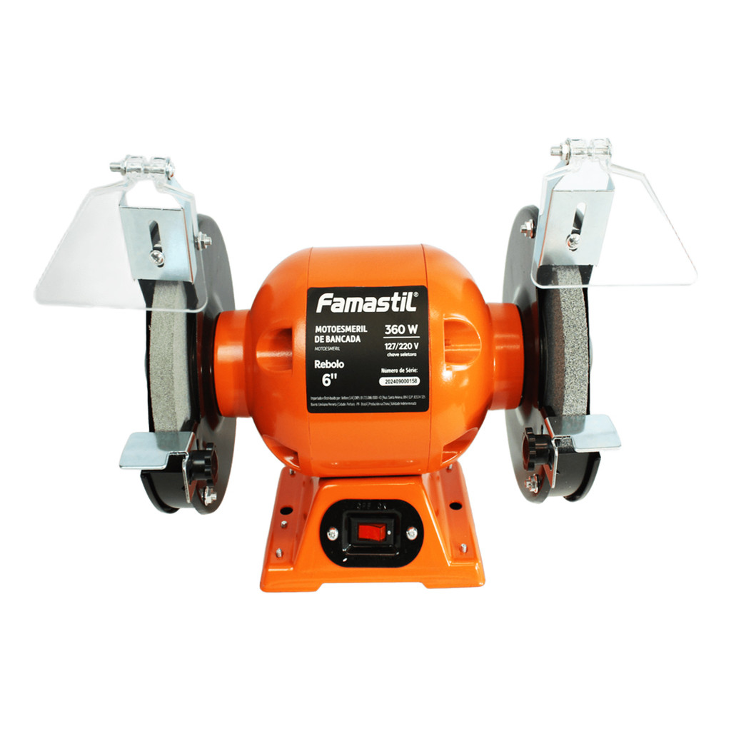 Moto Esmeril de Bancada 6" 360W Monofásico Bivolt Famastil