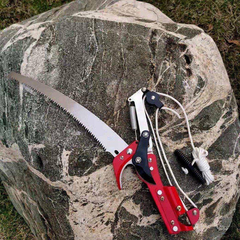 Podador de Galhos Altos com Serrote 2 em 1 Manual Extensível para Árvores