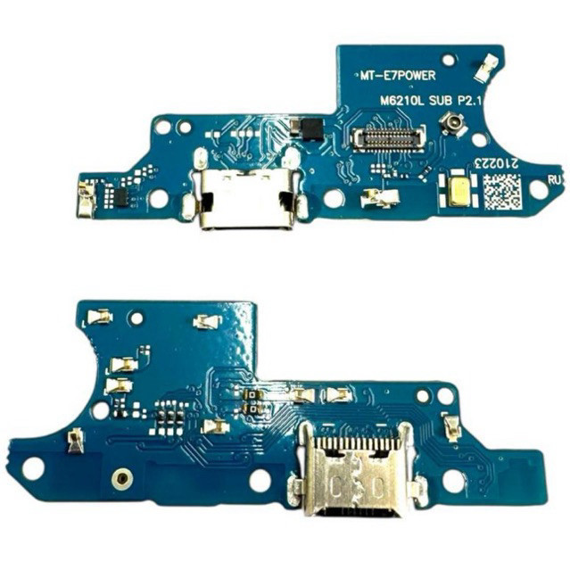 Placa Conector De Carga USB Microfone Para Moto Moto E7 Power XT2097 Turbo Ci