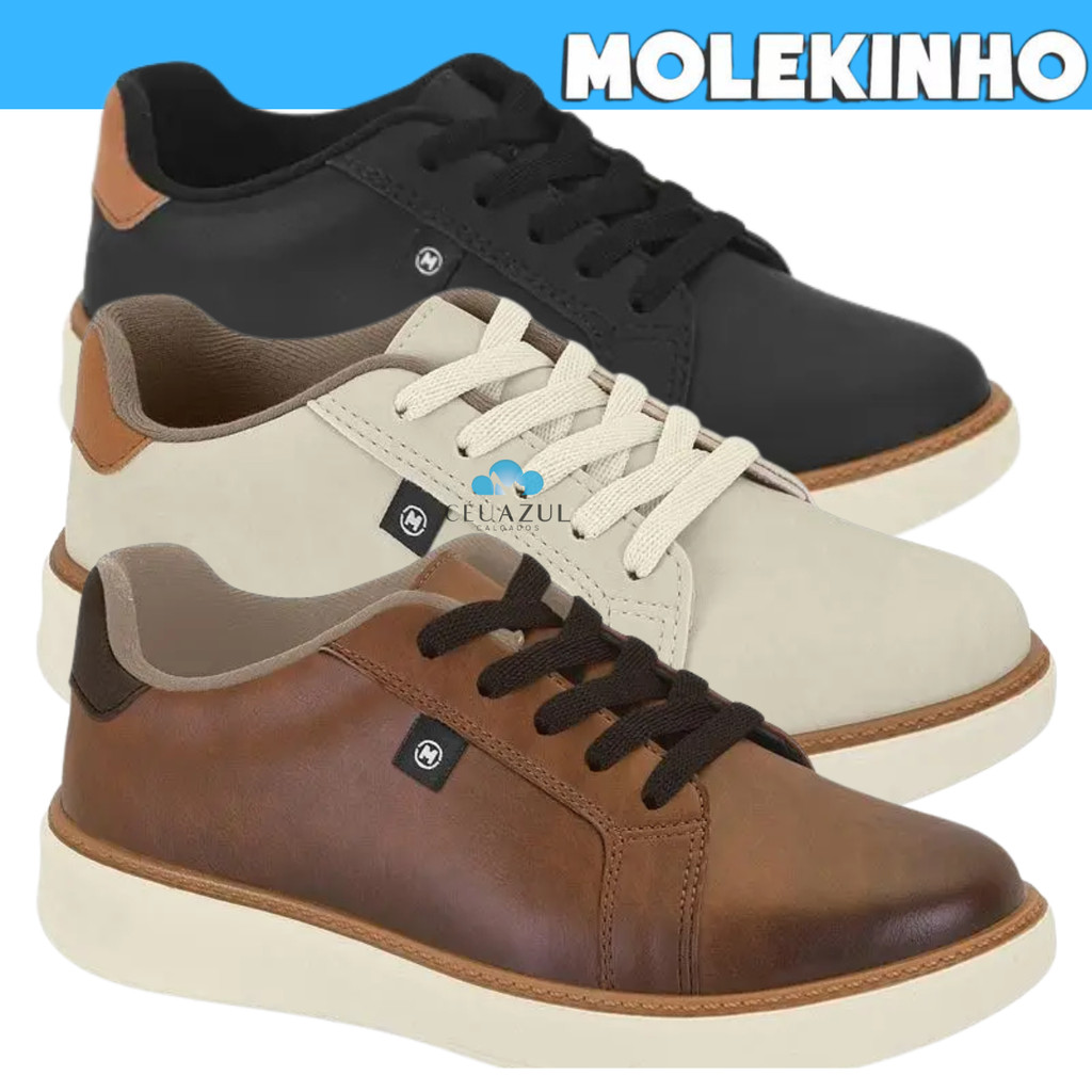 Sapato Infantil Molekinho Napa Monaco Neo Casual Conforto em Oferta na Shopee