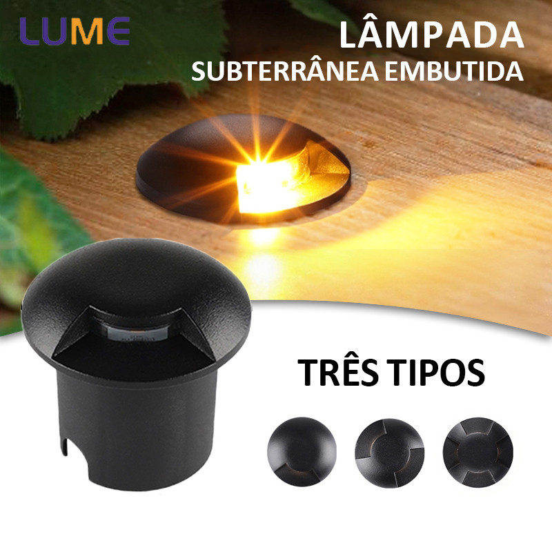 LUME Luz De Jardim Luz De Chão LED Luz De Relvado Embutida Luz De Chão Redonda À Prova D'água Luz Branca Quente-DM4