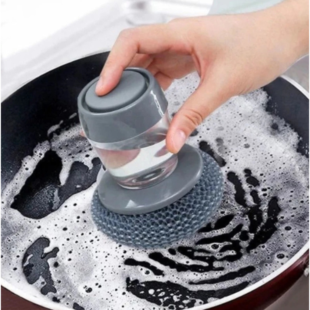 Escova De Aço Para Limpeza Esponja Panela Fogão Louça Cozinha Porta Detergente Sabão Dispenser Multiuso