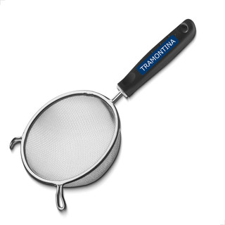 Peneira Tramontina para ovos, farinha, para suco 13CM Utilitá Lamina Aço Inox Cabo de Polipropileno