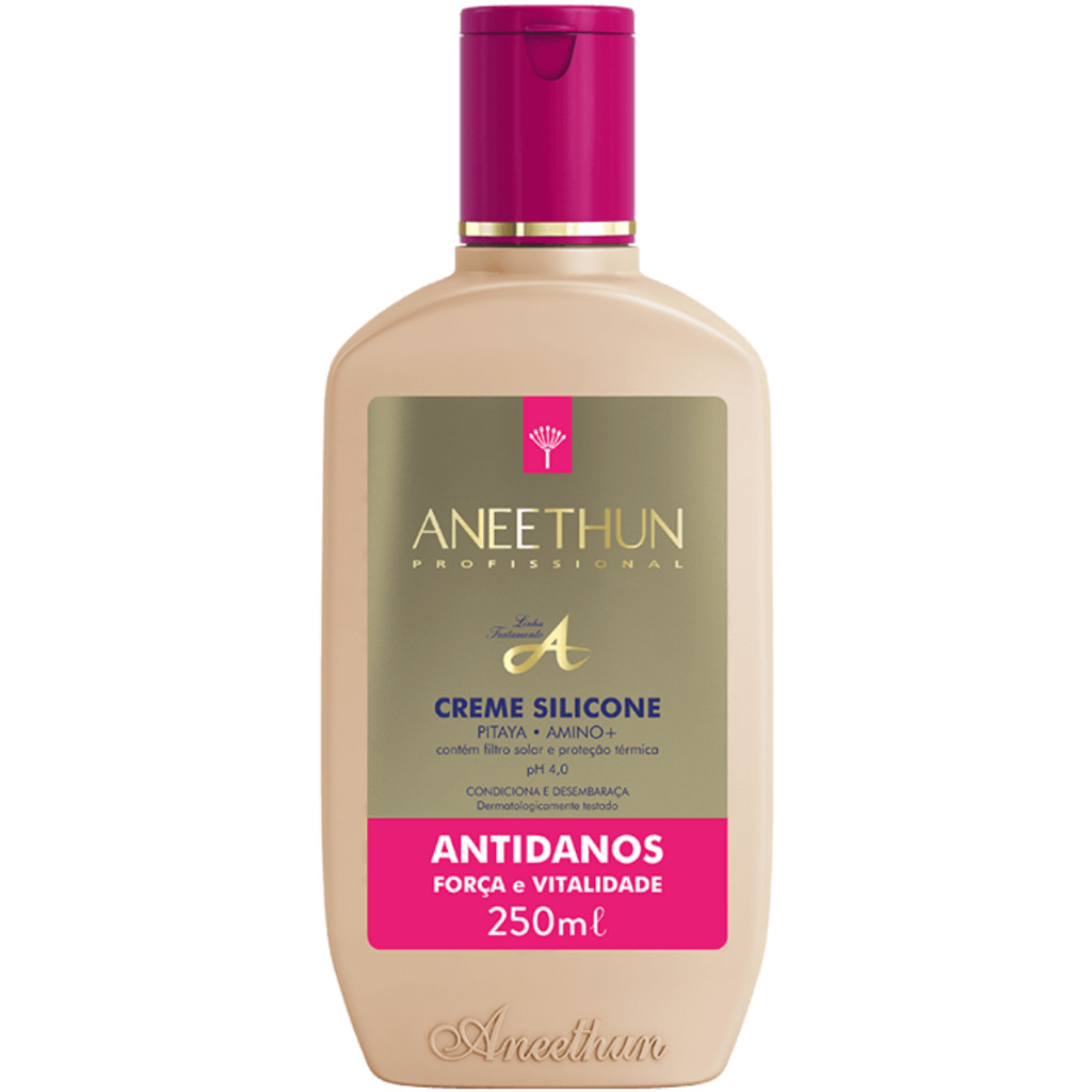 Creme Silicone Antidanos Brilho 250ml Aneethun Linha A Premium + Brinde
