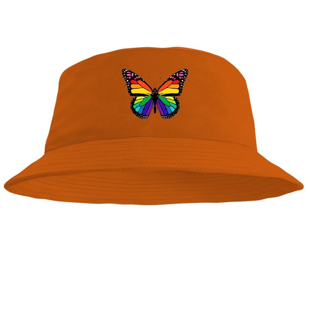 Chapéu Bucket Hat Unissex Barato Estampado Borboleta Colorida — imagem 2 de 2