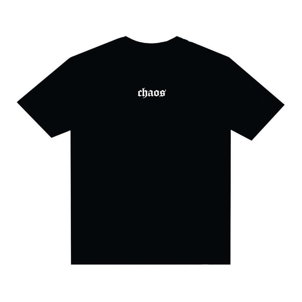 Camiseta Premium em Algodão Puro Camiseta Streetwear Chaos Estampada Camiseta Oversized 100% Algodão