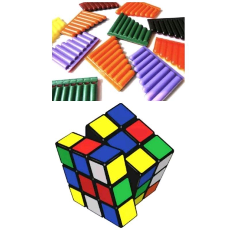 KIT 2 BRINQUEDOS SENDO 1 CUBO MAGICO + 1  GAITA SORVETEIRO