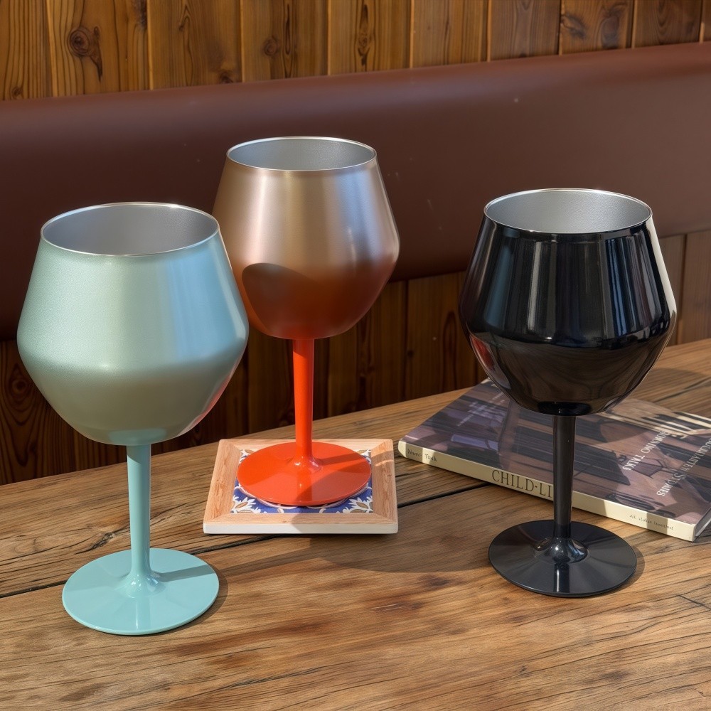 Taça Térmica Dupla Face em Aço Inox 304 – Mantém Frio por 6h · Taça Removível Anticondensação (Vinho/Champanhe/Coquetel)