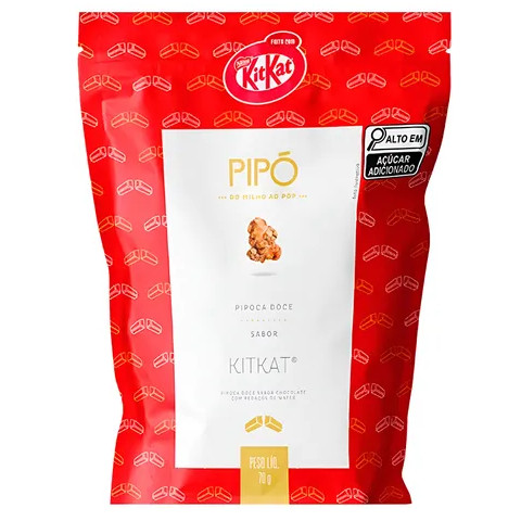 Pipoca Gourmet Kitkat Pipó 70gr