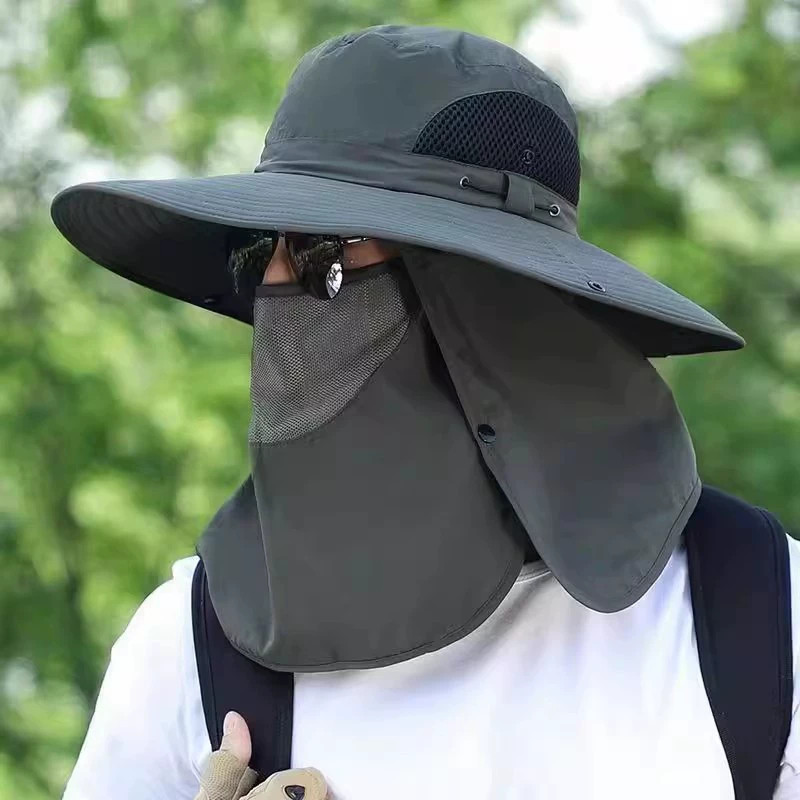 Chapéu De Sol Verão Ao Ar Livre Aba Grande Caminhadas Pesca Viagem Uv De Jardinagem Proteção Facial