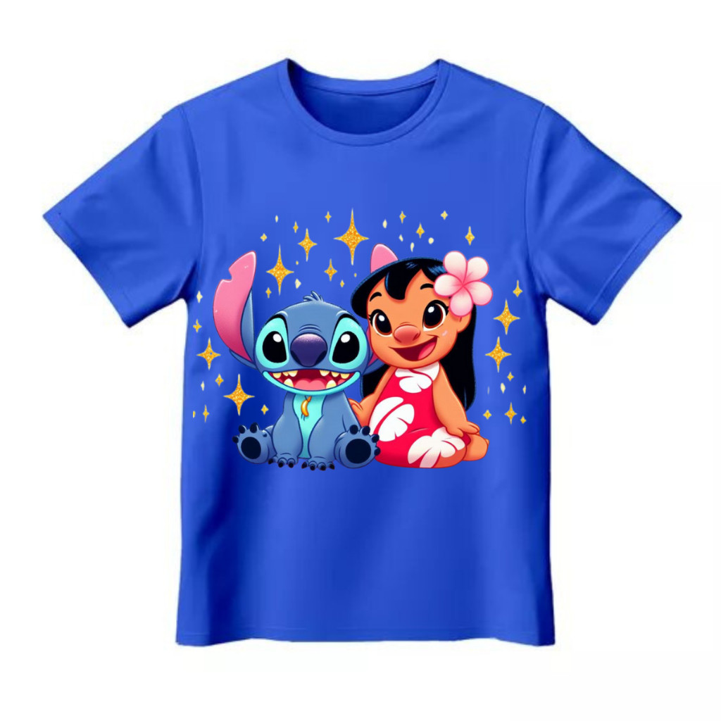 Camiseta Infantil T shirt lilo e stitch Fantasia Camiseta 100% Algodão