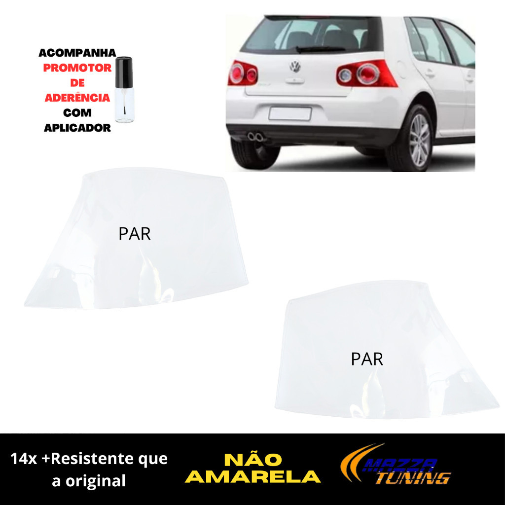 Lente Lanterna Traseira Golf 2007 2008 2009 2010 2011 2012 2013 - O Par Com Cola - São Paulo Envio Rápido em Oferta na Shopee
