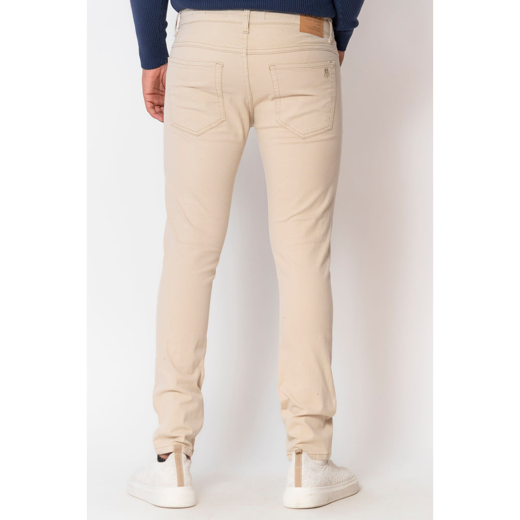 Calça Sarja Masculina Skinny Básica Five Polo Wear Areia - Men Clothes
