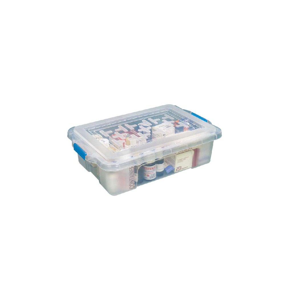 Caixa Organizadora São Bernardo Container Box em Plástico Cristal 8,4L - Home & Living