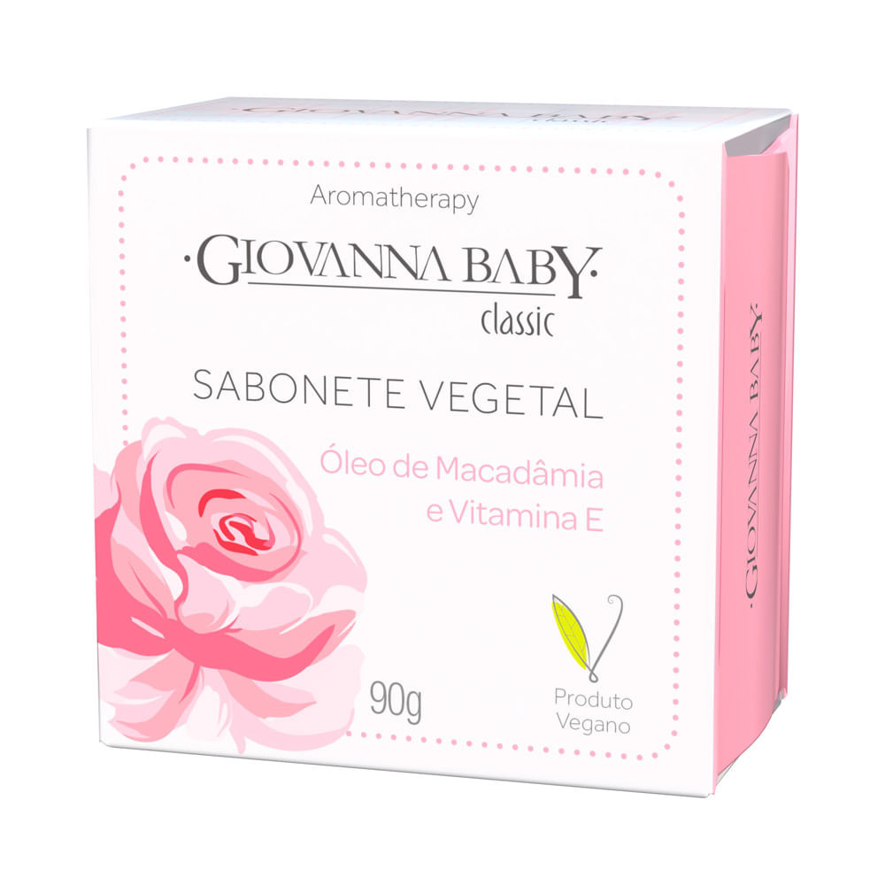Sabonete em Barra Vegetal Giovanna Baby Classic Óleo de Macadâmina e Vitamina E 90g - Beauty