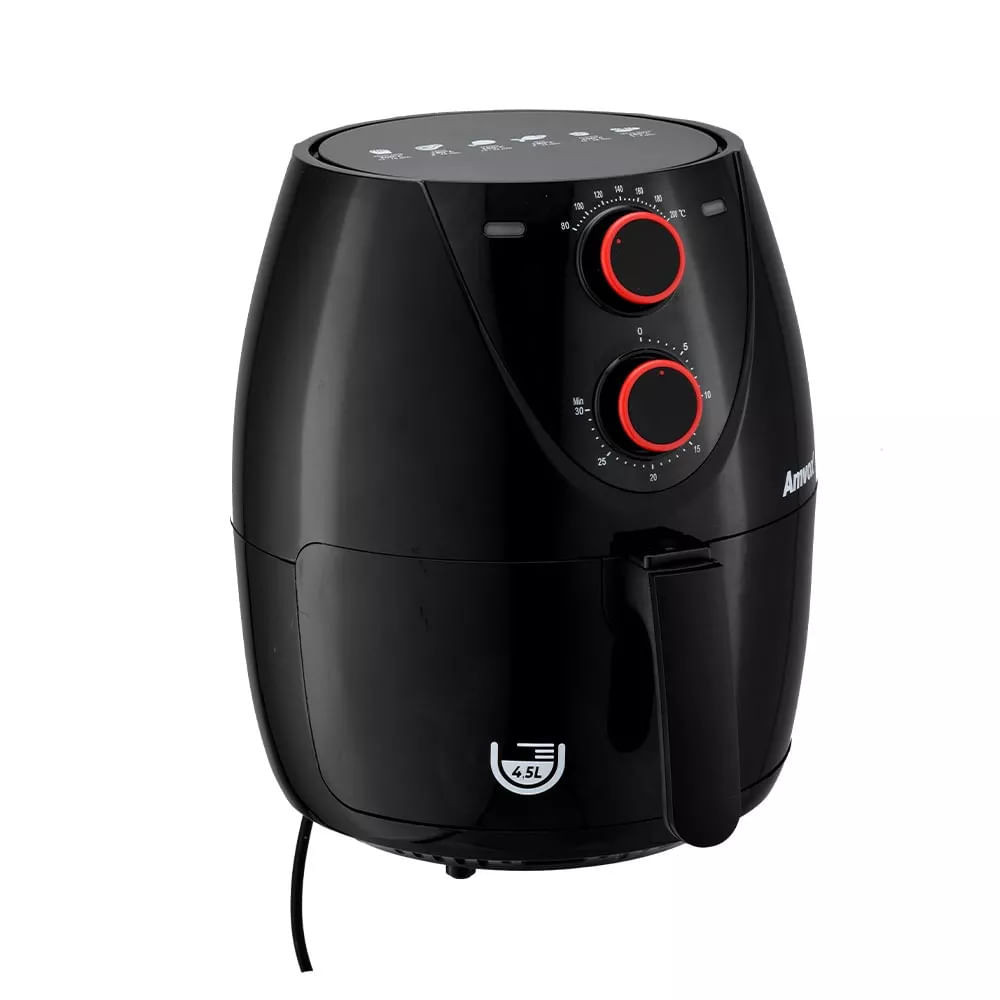 Fritadeira Elétrica Air Fryer Amvox ARF1205 4,5L Preta - 127V - Home Appliances