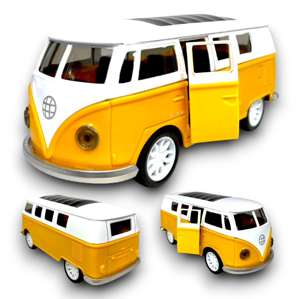 Kombi Miniatura Perua Carrinho Colecionador Abre Porta Fricção