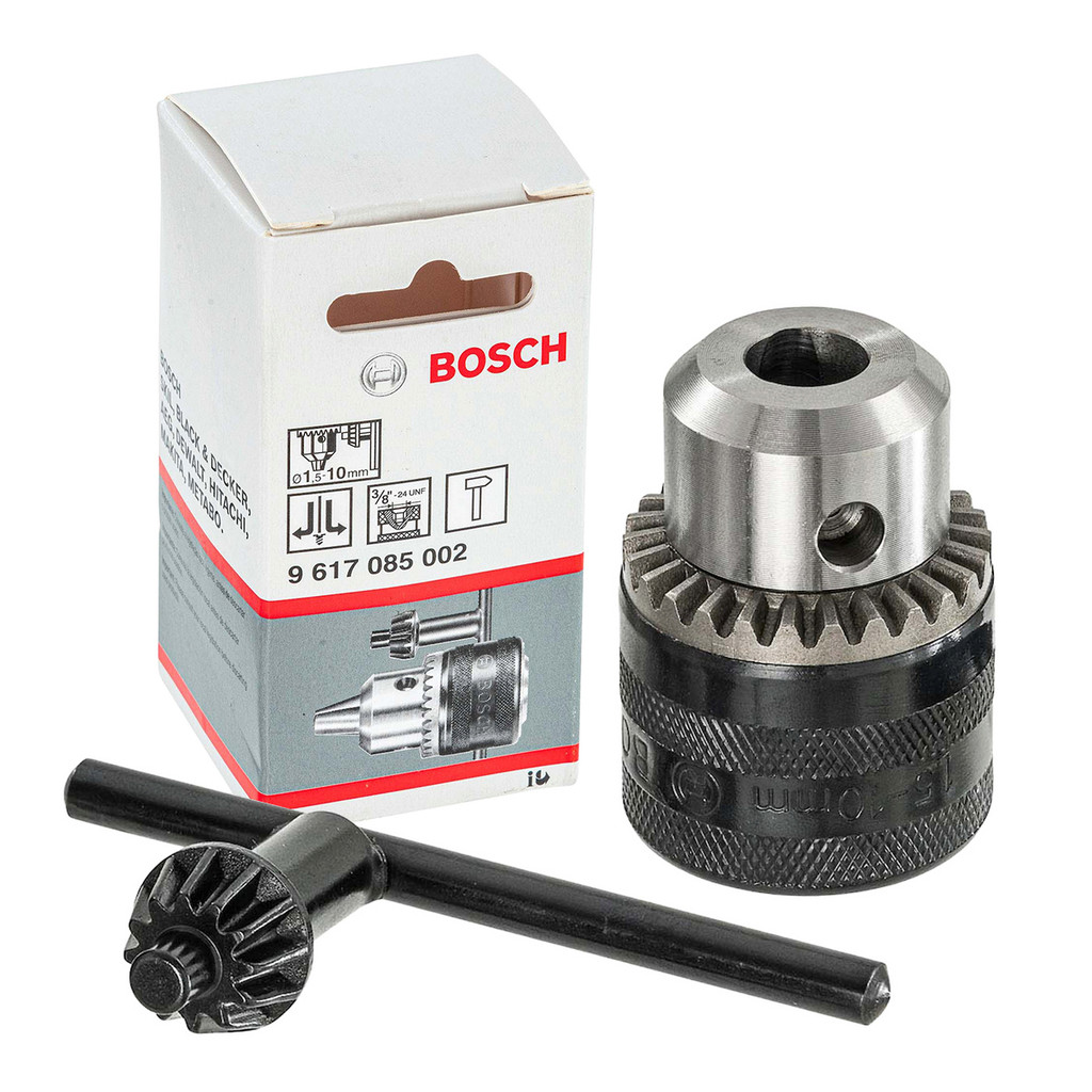 Mandril Bosch 10mm Rosca 10L 3/8" x 24 UNF com Chave em Oferta na Shopee