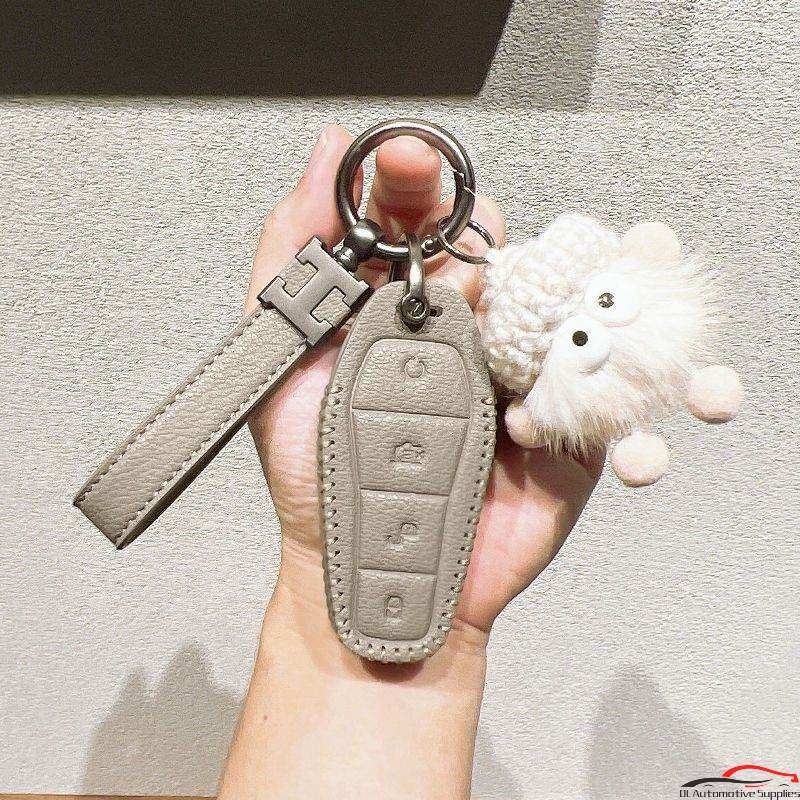 Baixas de chaves de carro de couro genuíno da BYD para Song / Qin PLUS / / Dolphin / Tang Han EV / Destroyer em Oferta na Shopee