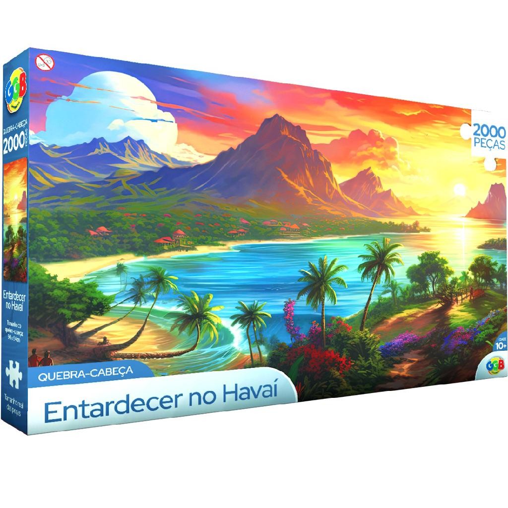 Quebra Cabeça Puzzle Entardecer no Havai 2000 Peças