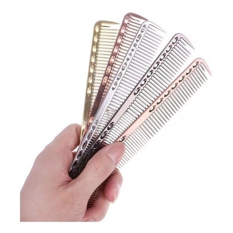 Pente Metal Alumínio Para Barbeiros 21,5 Cm Original em Oferta na Shopee