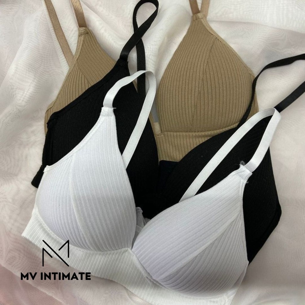 Sutiã PLUS SIZE de Microfibra sem aro Bojo Soft CANELADO Confort Molinho não amassa em Oferta na Shopee