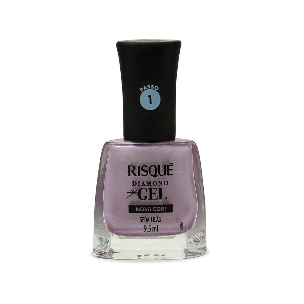 Esmalte Risqué Diamond Gel Seda Lilás Metálico 9,5ml em Oferta na Shopee