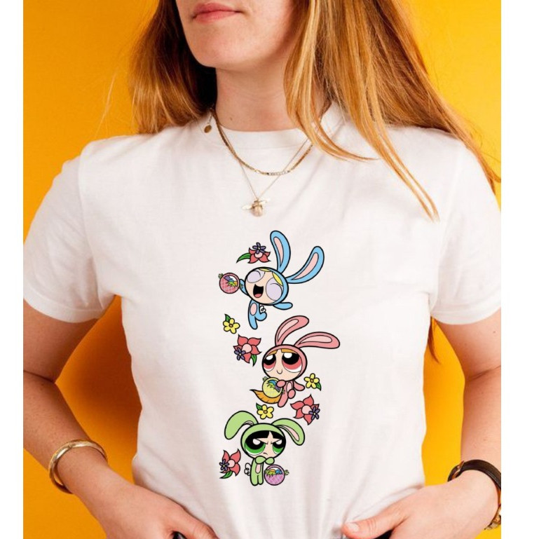 Camisa Estampada Camiseta tshirt feminina MENINAS SUPER PODEROSAS MODA FITNES desenho filme 100% Algodão - Envio Rapido