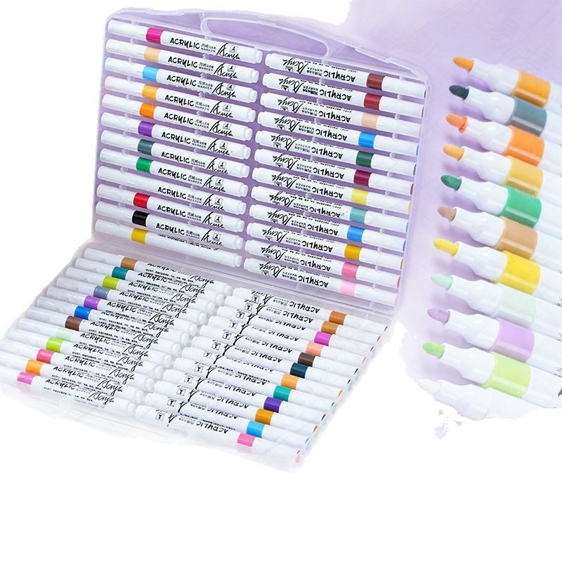 Kit 24/36/48/60/80/100 Caneta Tipo Posca Colorida Cerâmica Madeira Metais Tecido Tênis