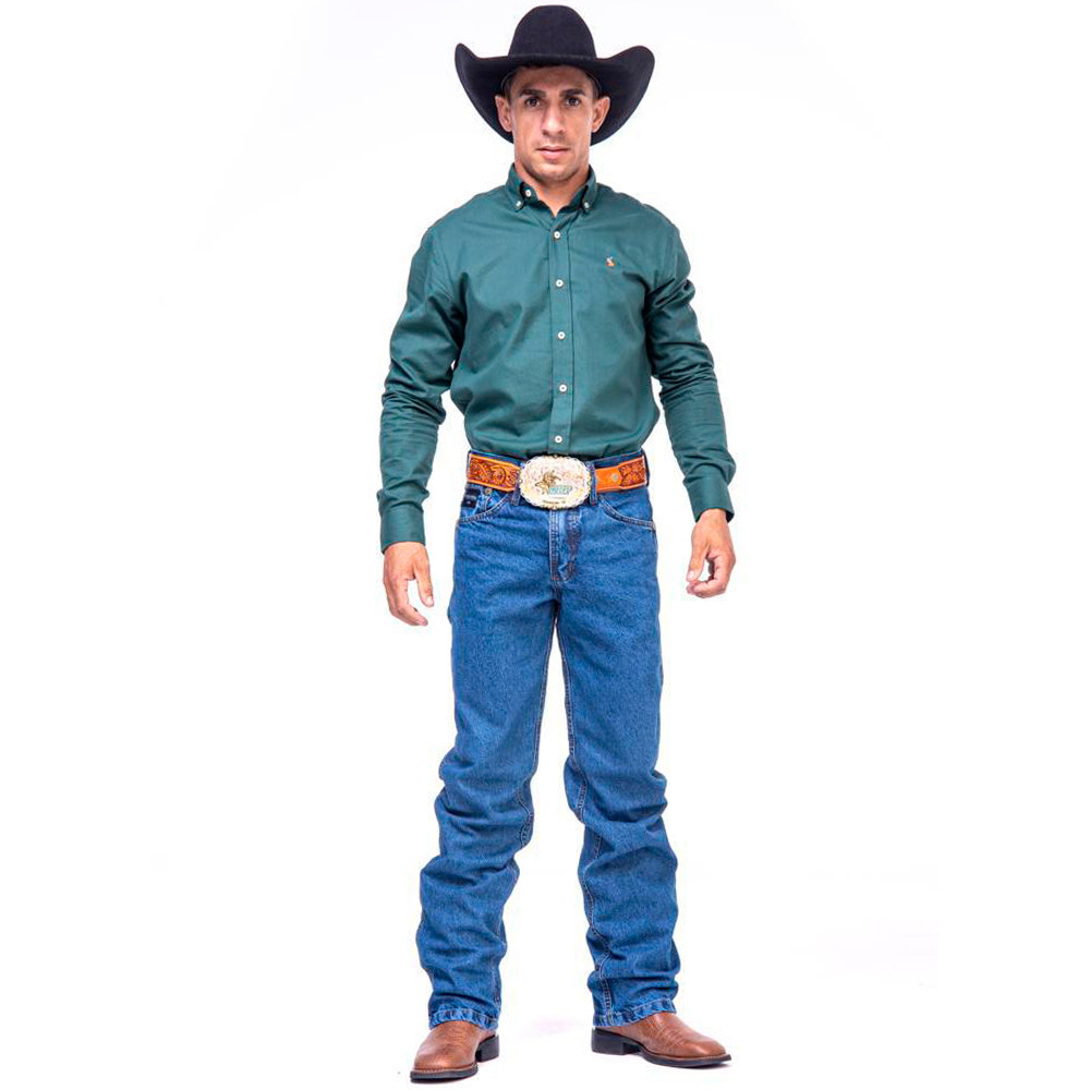 Calça Jeans Country Masculina Texas Road Tradicional Hiper 100% Algodão Premium