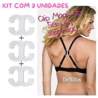 Kit 3 Unidades Clip MagicUp Demillus em Oferta na Shopee
