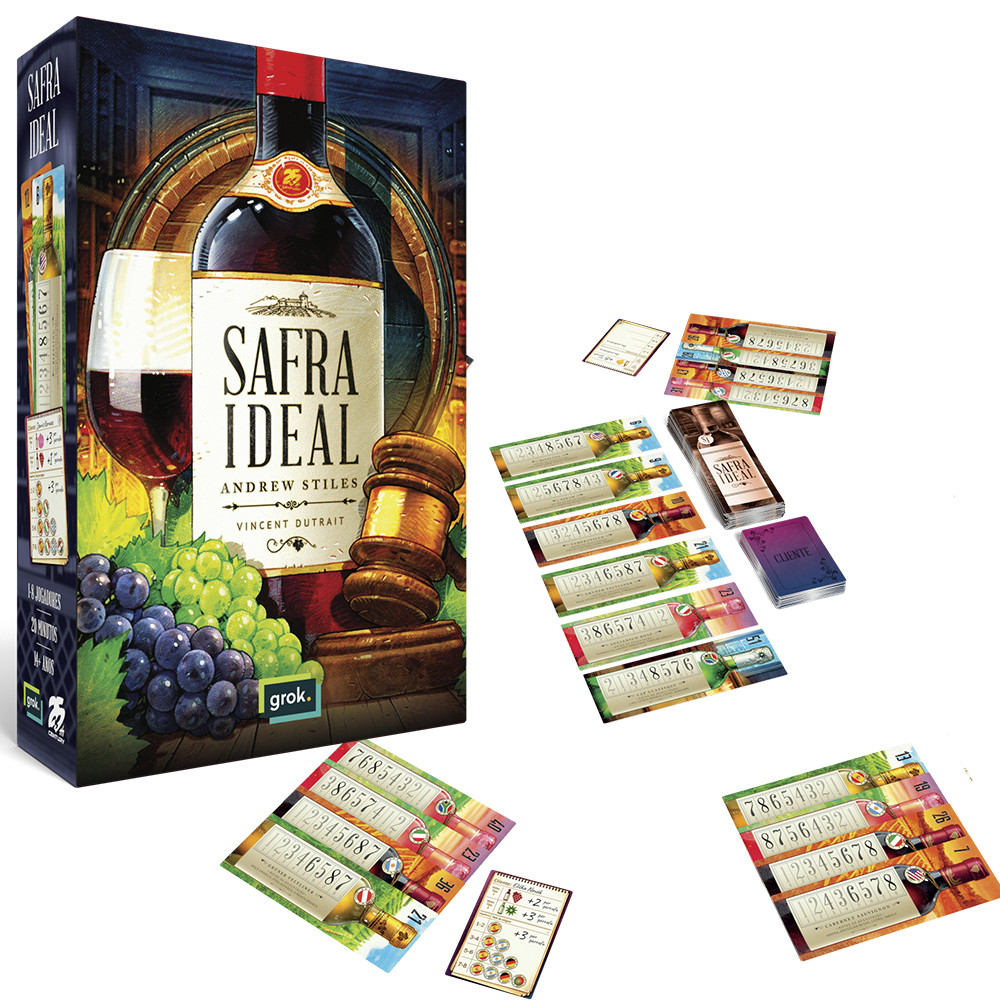 Jogo De Tabuleiro Safra Ideal Leilão Diversos Tipos De Vinhos Competição Sommeliers Board Game Grok