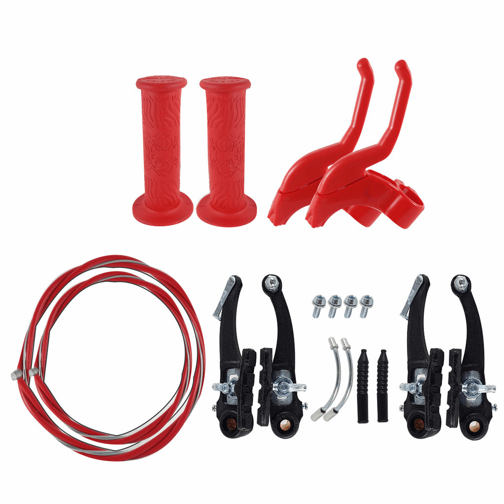 KIT Freio V-Brake manete manopla conduite Vermelho aro 16 em Oferta na Shopee