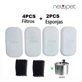 (Em estoque) Newpet Filtros De Substituição Para Fonte De Água Gatos Alimentadores De Aço Inoxidável Animais Domésticos Filtro De Carvão Ativado em Oferta na Shopee
