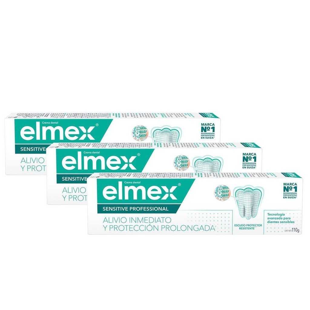 Kit C/ 3 Cremes Dental Elmex Sensitive 110g - Health