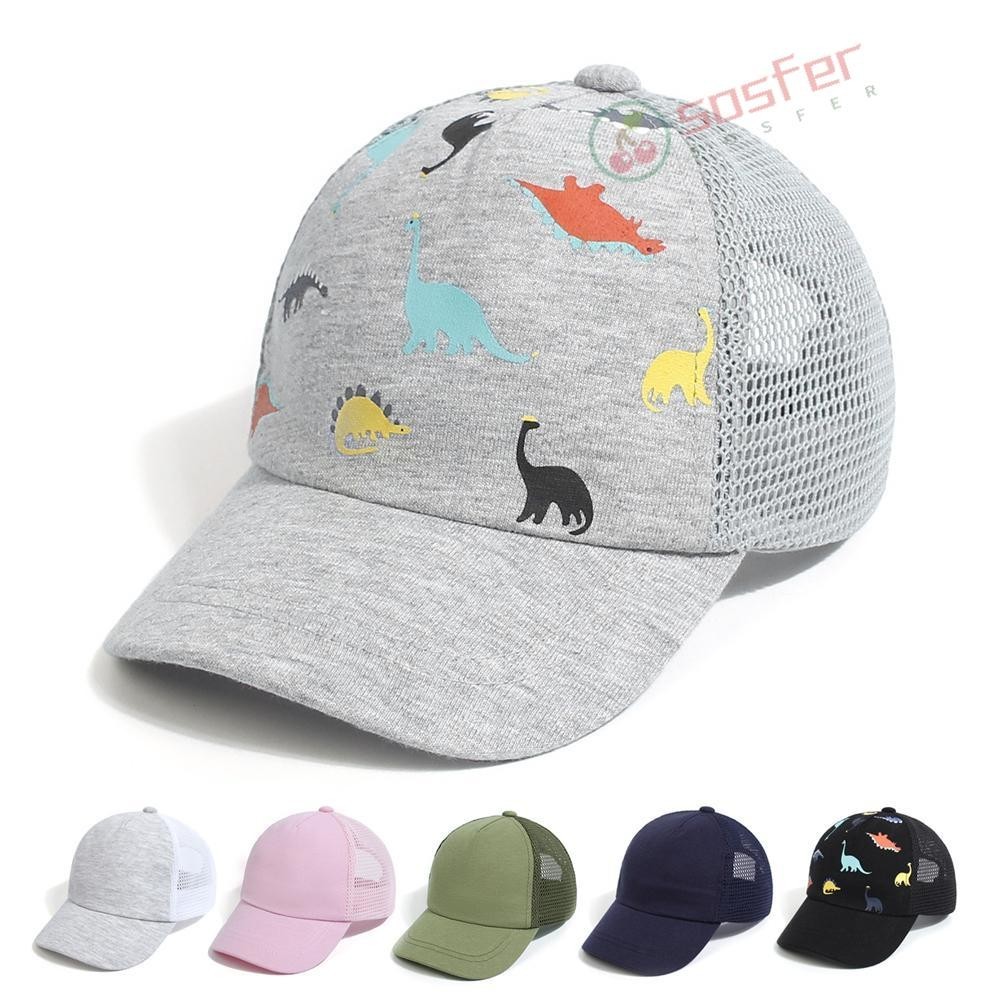 SOSFER Toddler Chapéu De Beisebol , Sol Dinossauro Impresso Para Crianças Meninas De Secagem Rápida