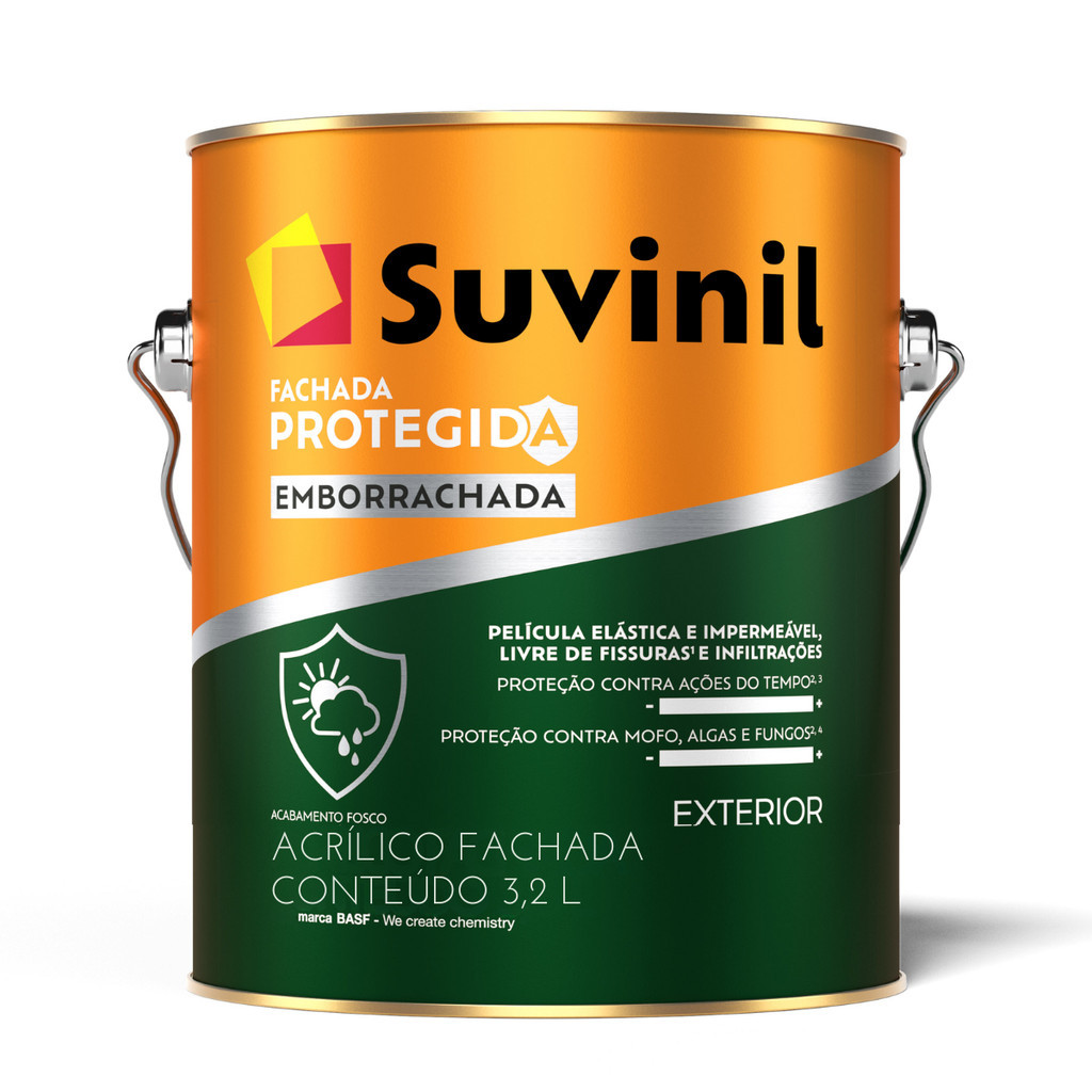 Tinta Fachada Protegida Emborrachada 3,2l Cor Pena de Ganso