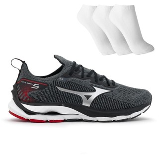 Tênis Mizuno Wave Mirai 5 Masculino + 3 Pares de Meias 100% Original Com Nota Fiscal e Garantia em Oferta na Shopee