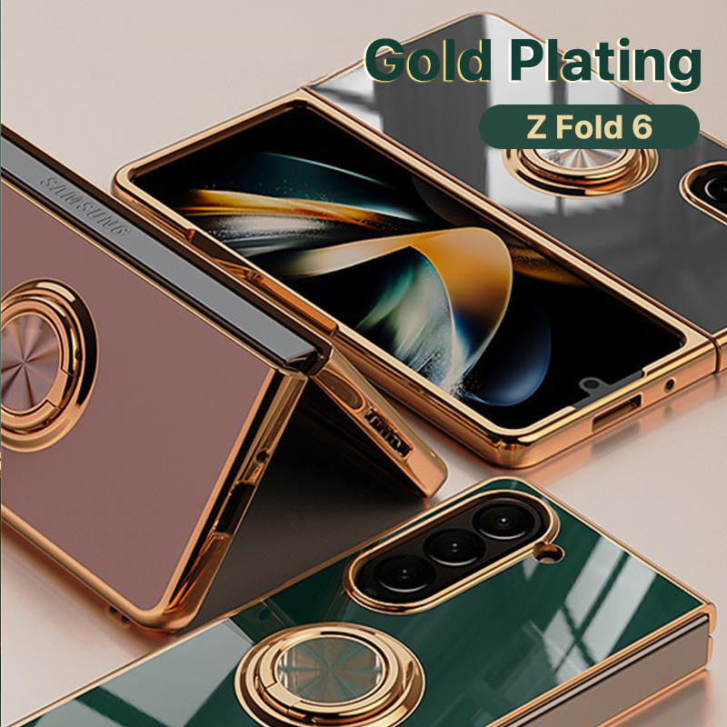 Revestimento Capa Samsung Z Fold 6 5 4 suporte de anel suporte 360 rotação Kickstand protetora