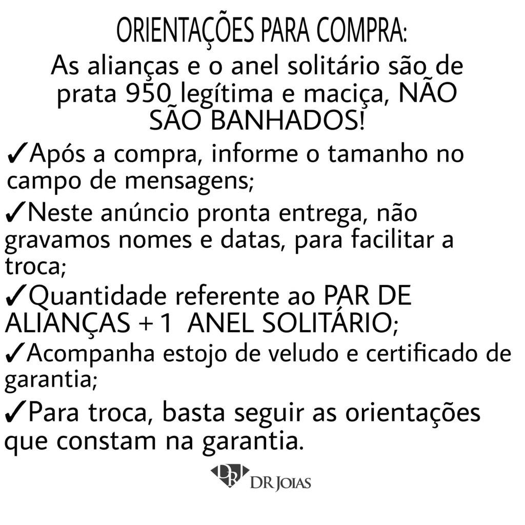Aliança De Namoro Compromisso Prata 950 Filete De Ouro + Anel Solitário