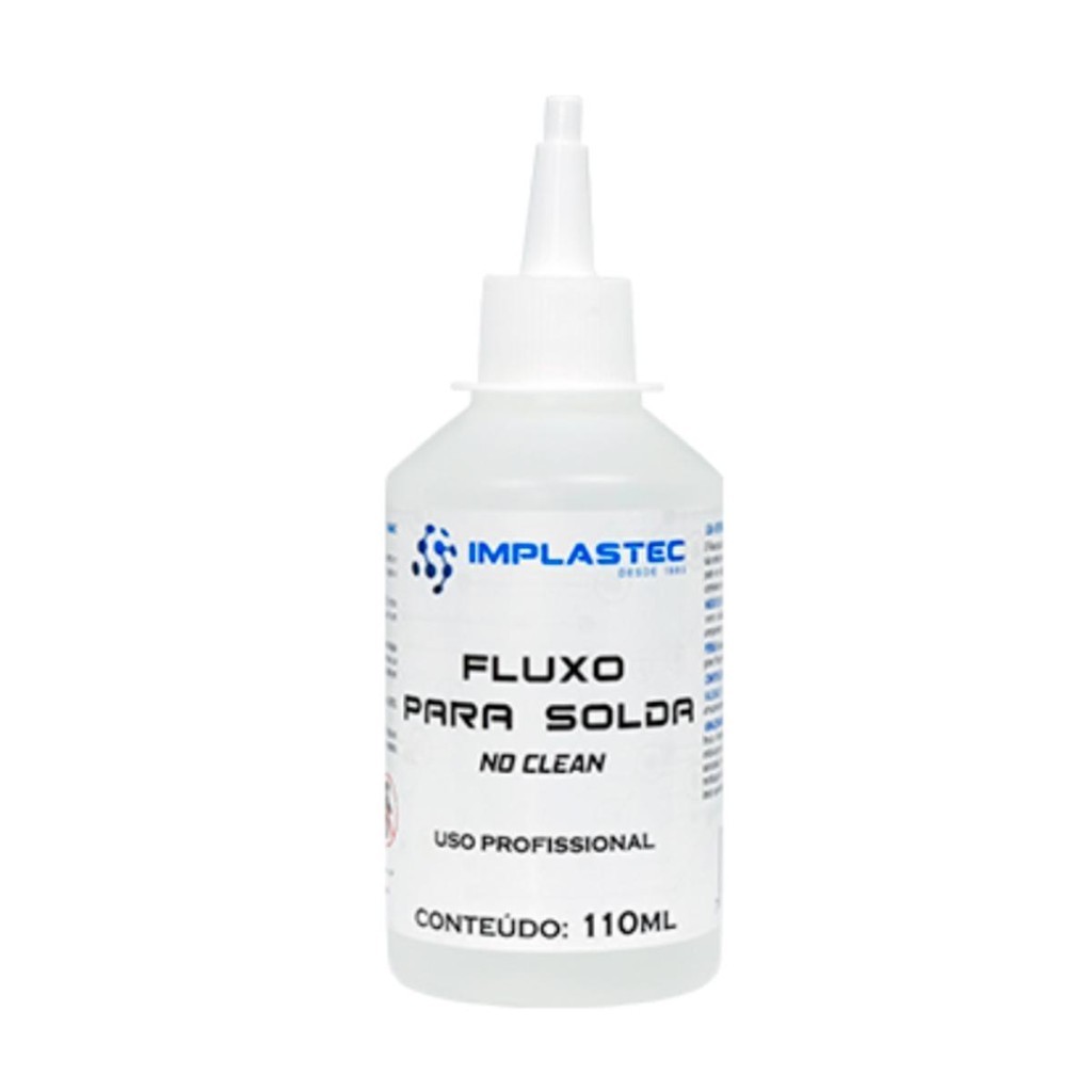 Fluxo para Solda No Clean - Implastec - Bico Aplicador - 110ml em Oferta na Shopee