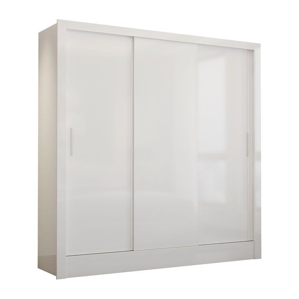 Guarda Roupa Casal Fortaleza 3 Portas Carioca Móveis Branco em Oferta na Shopee