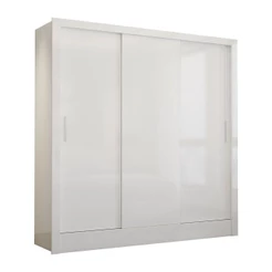 Guarda Roupa Casal Fortaleza 3 Portas Carioca Móveis Branco