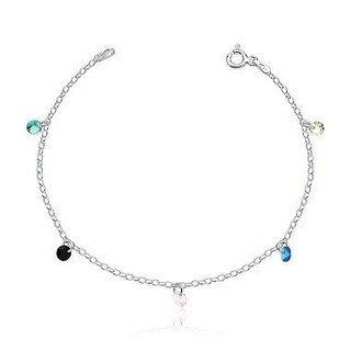 Pulseira Feminina de Prata 925 Redondo Colorido em Oferta na Shopee
