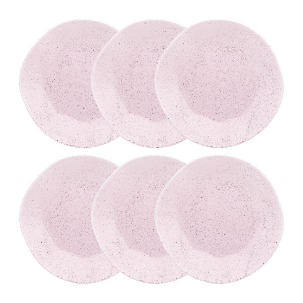 Conjunto 6 Pratos Raso 27,5 cm Ryo Pink Sand Porcelana Oxford em Oferta na Shopee
