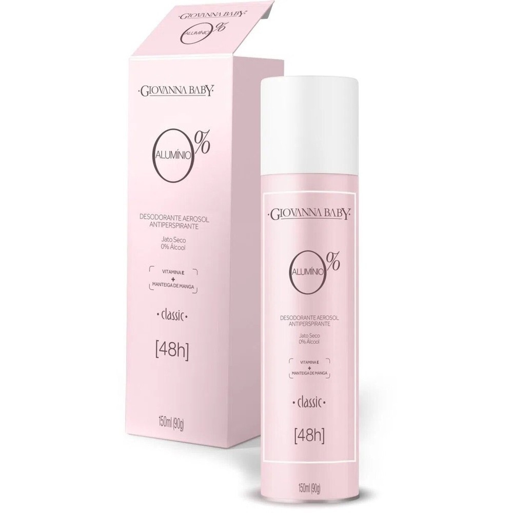 Desodorante Aerossol Giovanna Baby Classic 0% Aluminio 150ml