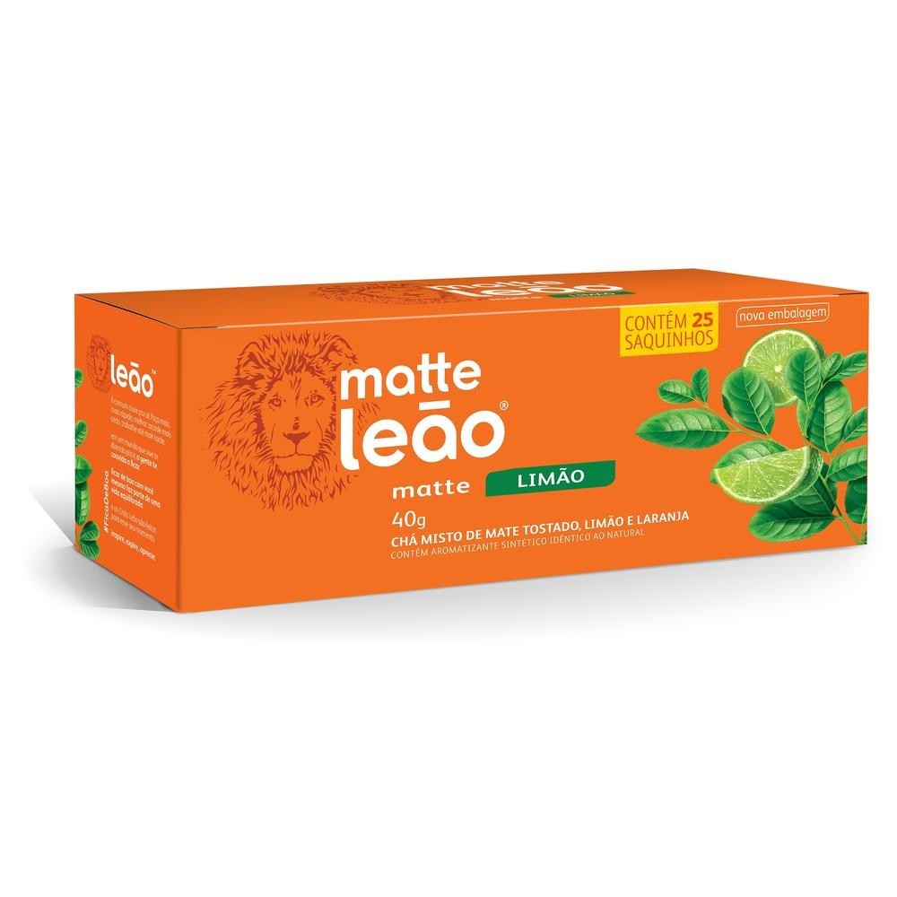 Chá Matte Limão Leão 25 Sachês em Oferta na Shopee