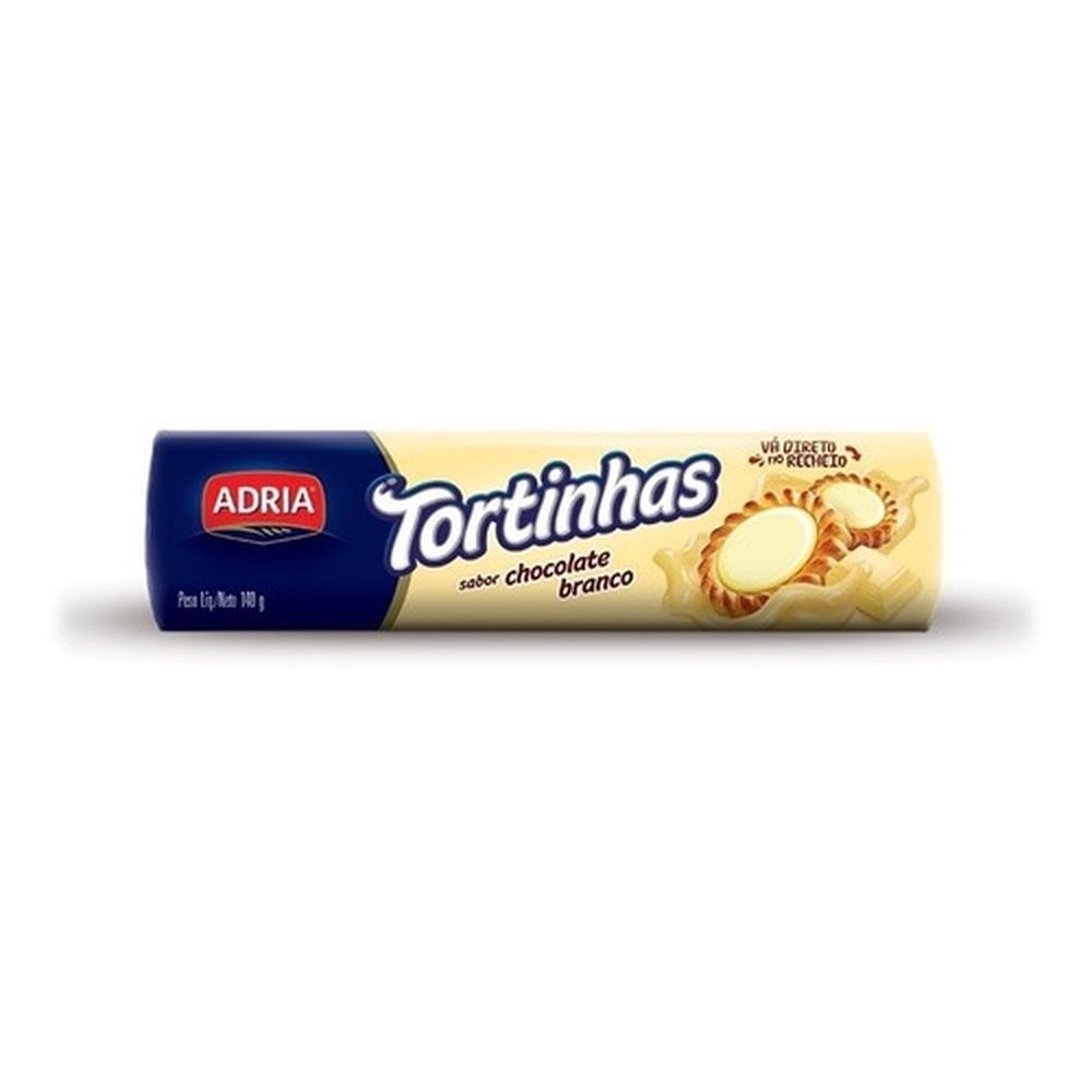 Adria Tortinhas Chocolate Branco em Oferta na Shopee
