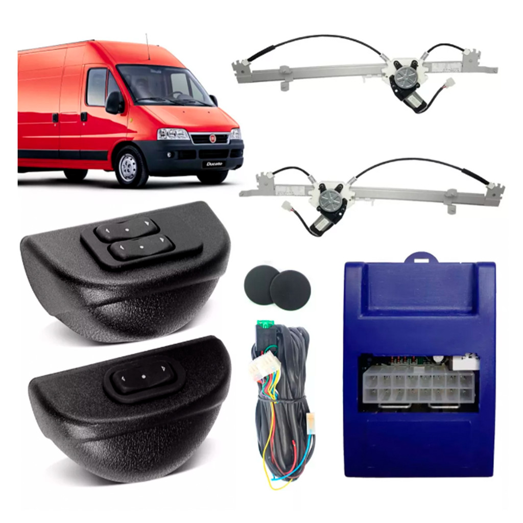 Kit Vidro Elétrico Inteligente Ducato Boxer Jumper Van Furgão