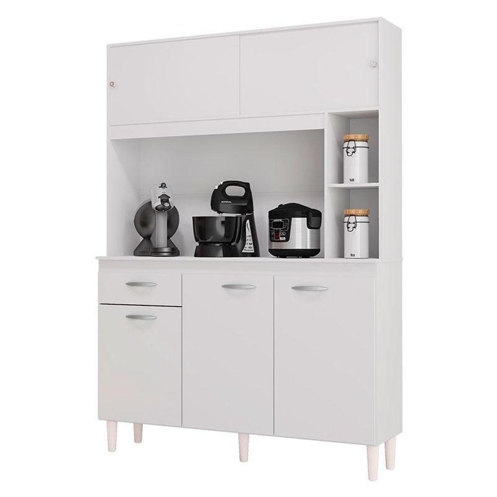 Cozinha Kit Duda 120 Cm Branco - Poquema - Home & Living